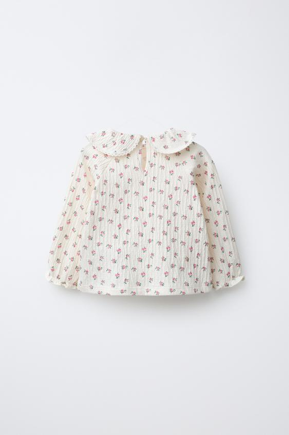 ZARA ФУТБОЛКА С ЦВЕТОЧНЫМ ПРИНТОМ, ЭКРЮ