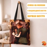 Сумка шоппер с принтом Семья шпиона