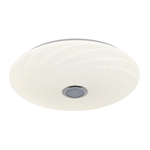 ULI-D291 72W/SW+RGB/50 MERCURY Cветильник светодиодный накладной. Диммируемый. Пульт ДУ (в/к). Встроенная Bluetooth колонка. Теплый свет(3000К)/Белый