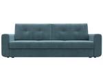 Диван прямой Лига-031, Бирюзовый, Велюр, 121254