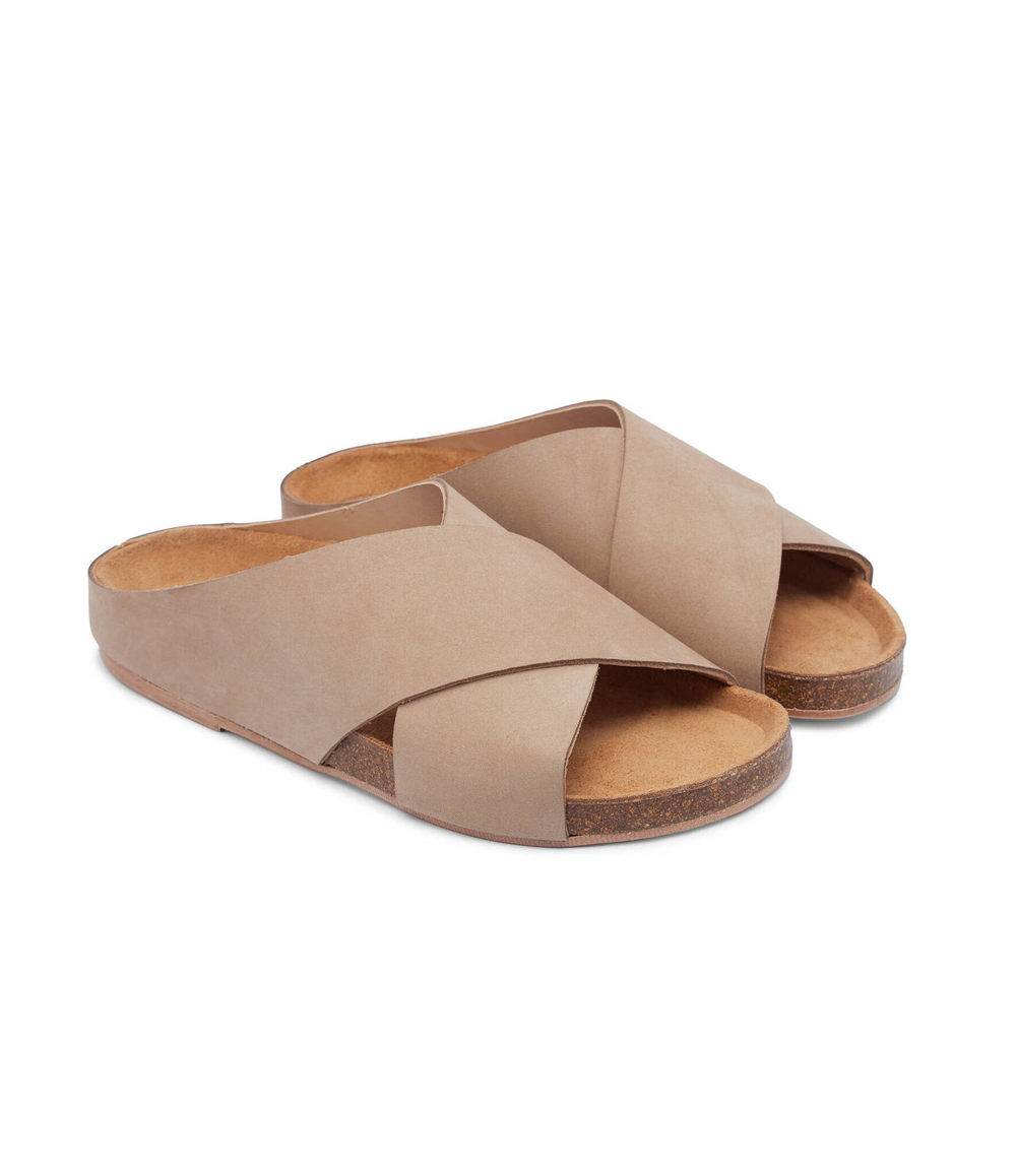 Кожаные шлепанцы Alohas - бежевый(S100325)