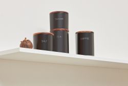 Банка керамическая для хранения кофе, 650 мл, черная