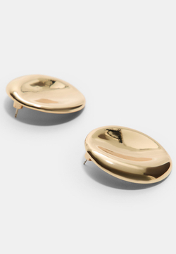 STRADIVARIUS Овальные металлические серьги, золотой