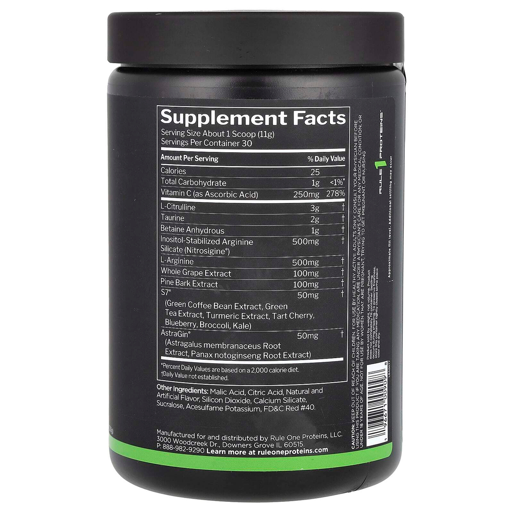 Rule One Proteins, Pump, вишневый лаймад, 330 г (11,64 унции)