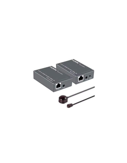 ORIENT VE045IR, HDMI extender (Tx+Rx), активный удлинитель до 60 м по витой паре Cat5e/6, HDMI 1.4а, 1080p@60Hz/3D, HDCP, доп. вых. HDMI, передача ИК сиг. упр.( IR-TX/Rx в компл), БП 5В/1А (31323)