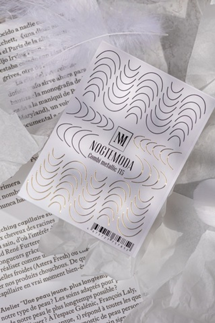 Наклейки NogteModa COMBI METALLIC 115