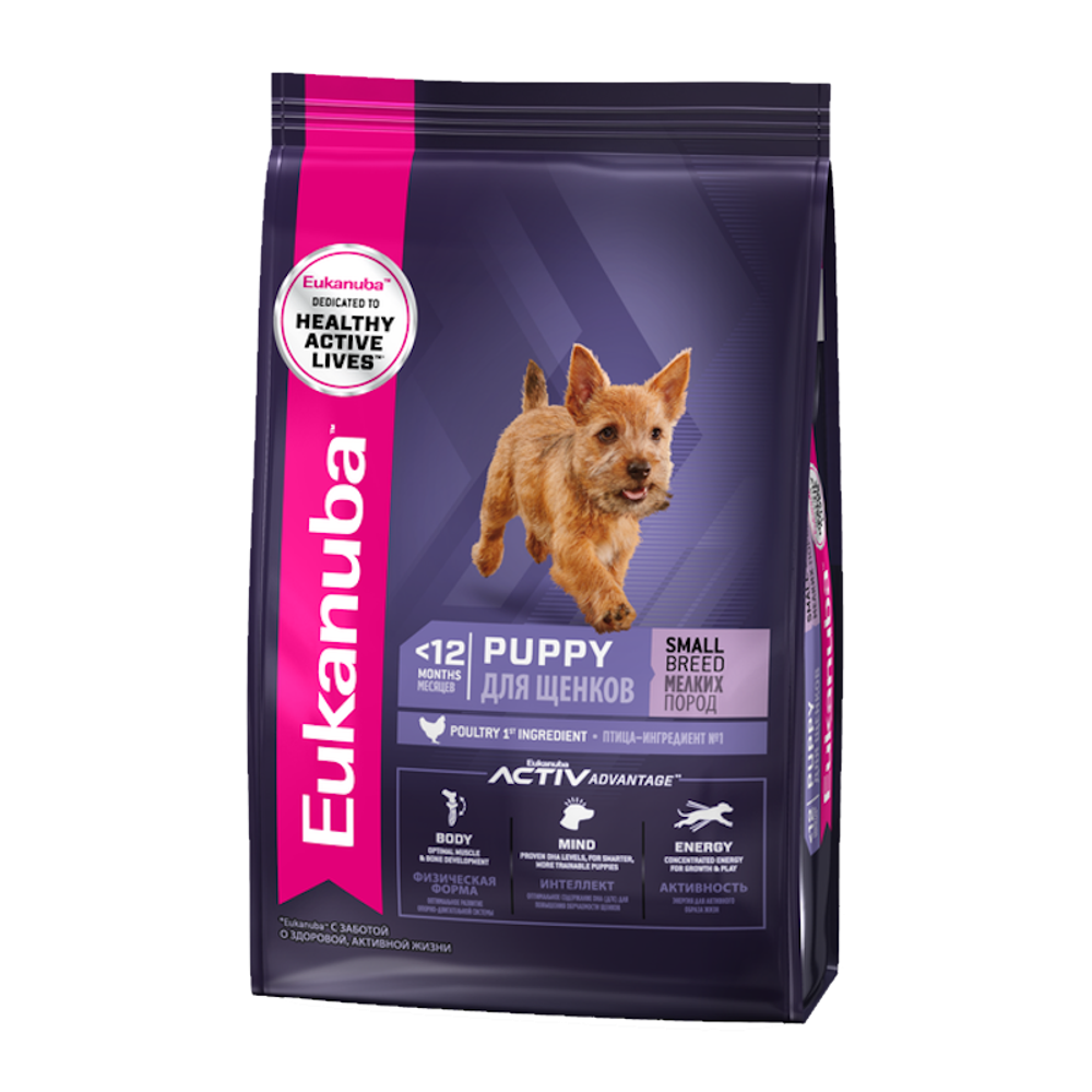 Сухой корм Eukanuba Puppy Small Breed ˂12 Months для щенков мелких пород с птицей Сухой корм Eukanuba Puppy Small Breed ˂12 Months для щенков мелких пород с птицей