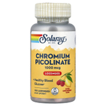 Solaray, пиколинат хрома, пастилки, натуральный лимонный вкус и малина, 1000 мкг, 100 пастилок