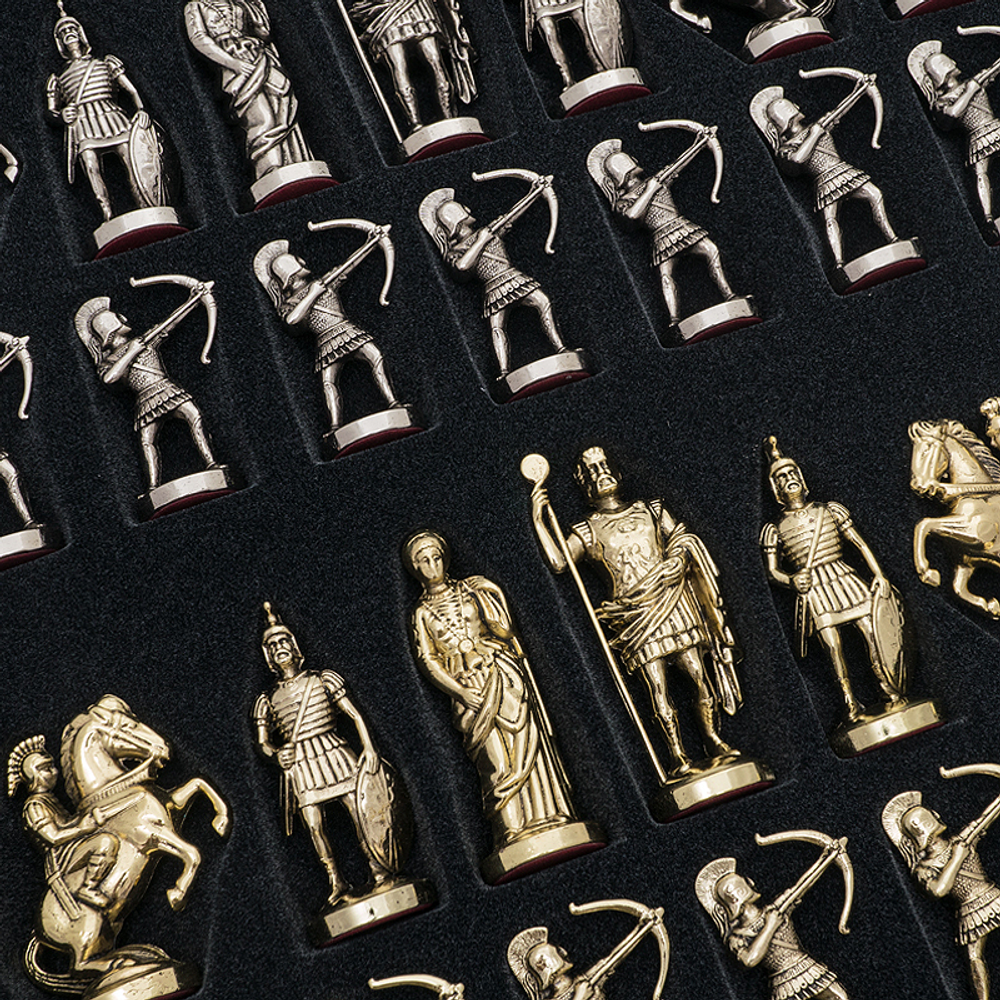Manopoulos Шахматы с фигурами из бронзы Античные войны