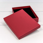 Коробка Ювелирная 16х12х3.4 см "Ромбики" (Красный)