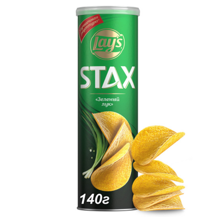 Чипсы картофельные LAY'S Stax Зеленый лук 140гр