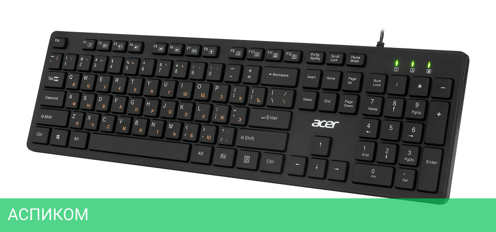 Клавиатура Acer OKW122 черный (ZL.KBDEE.00C)