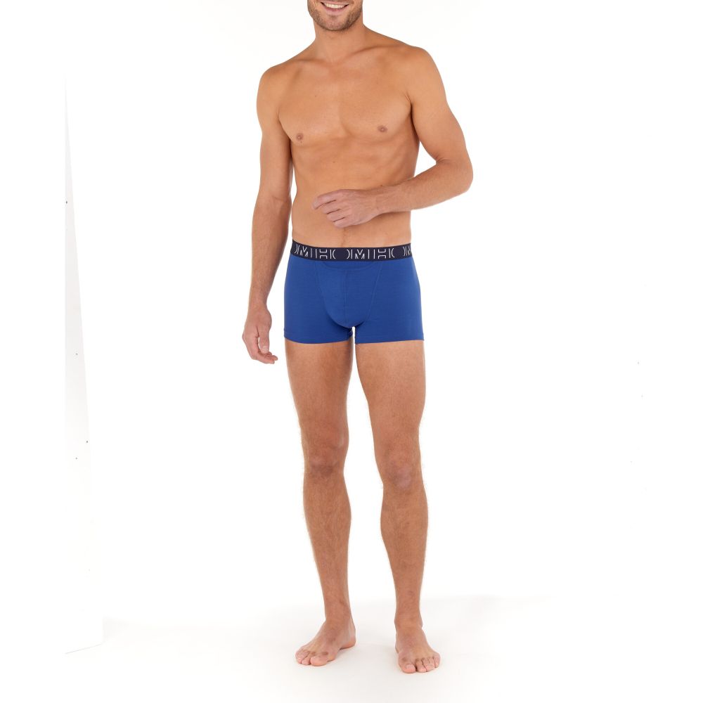 Мужские трусы боксеры набор из 2-х штук (темно-синие, синие) HOM BOXERLINES #2 Boxer Briefs HO1 2p 400405_40D046