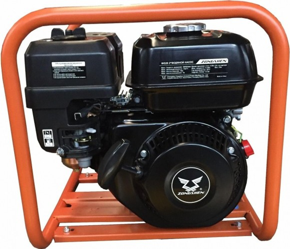 Мотопомпа бензиновая ZONGSHEN WG 20 для слабозагрязненной воды 1T90SWG20