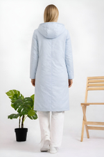 Полупальто женское  демисезонное "HN-1" голубой
