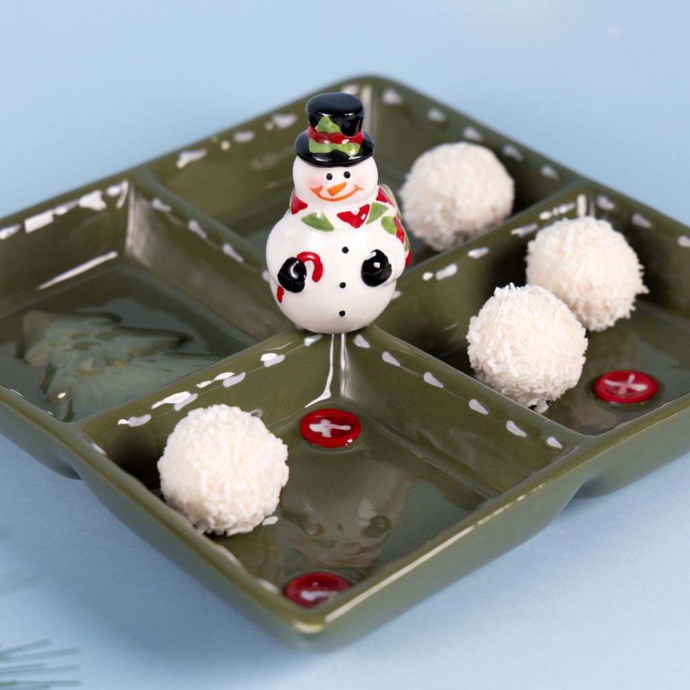 МЕНАЖНИЦА 4 СЕКЦИИ КОЛЛЕКЦИЯ "CHRISTMAS GIFT" 19*19*9,5 СМ