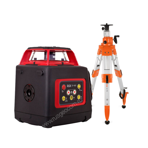 Комплект: ротационный нивелир RGK SP-400 + штатив