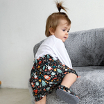 Комплект – боди с новогодним текстом, блумеры и моксы