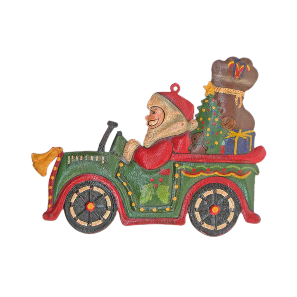 Дед Мороз на машине