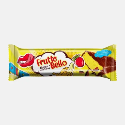 Батончик-суфле со вкусом банана и клубники Fruttobello 35г