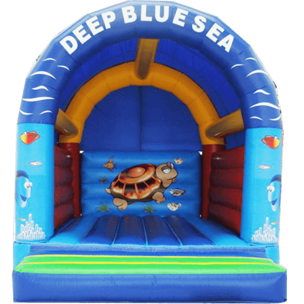 Коммерческий надувной батут "Синее море" с крышей