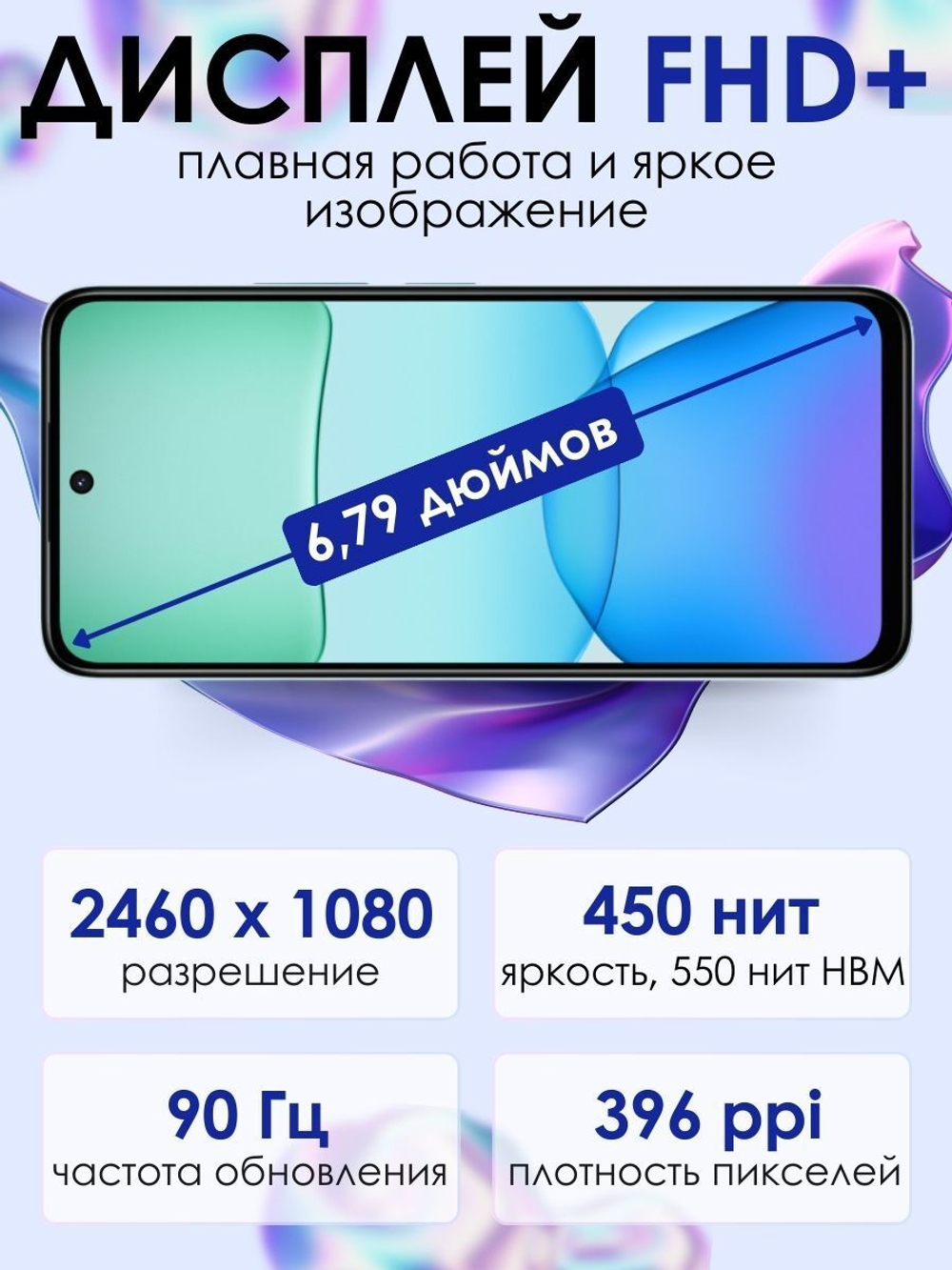Смартфон Xiaomi Redmi 13 6/128ГБ, Global, Dual SIM, Голубой(Blue)