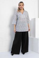 Блуза Легкость движения (бело-серая) Б12966-30М LT Collection