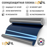 Пленка солнцезащитная зеркальная R BLUE 20 LUXFIL, рулон (размер 1,524x30м.)