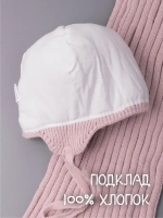 Шапка для девочки зимняя вязаная и шарф