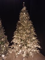 Заснеженная ель с гирляндой «Форесто» теплый свет (Литая+пвх) 210 см / 2,1 м