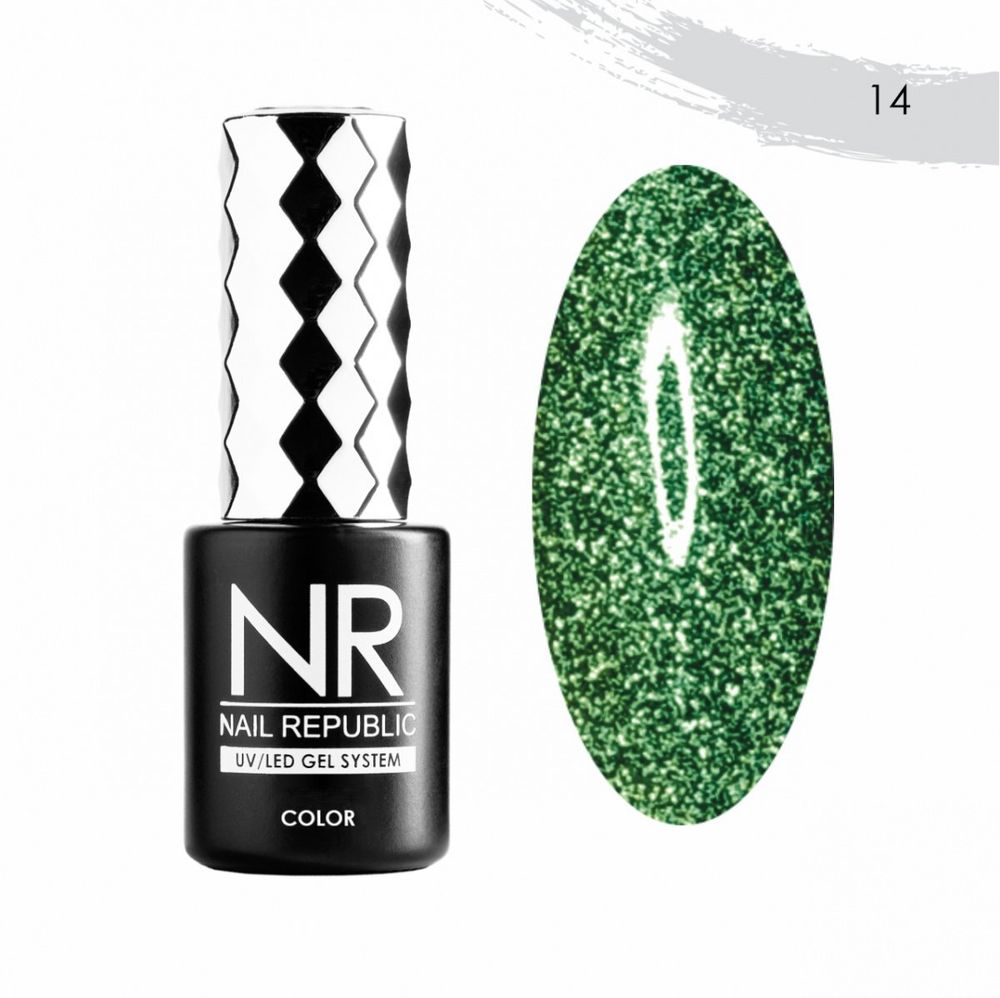 Nail Republic Гель-лак Flash 14 (светоотражающий), 10 мл