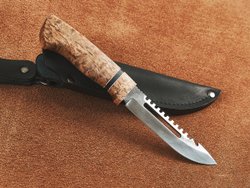 Рыбацкий нож "Барракуда", сталь AUS 8, рукоять карельская береза
