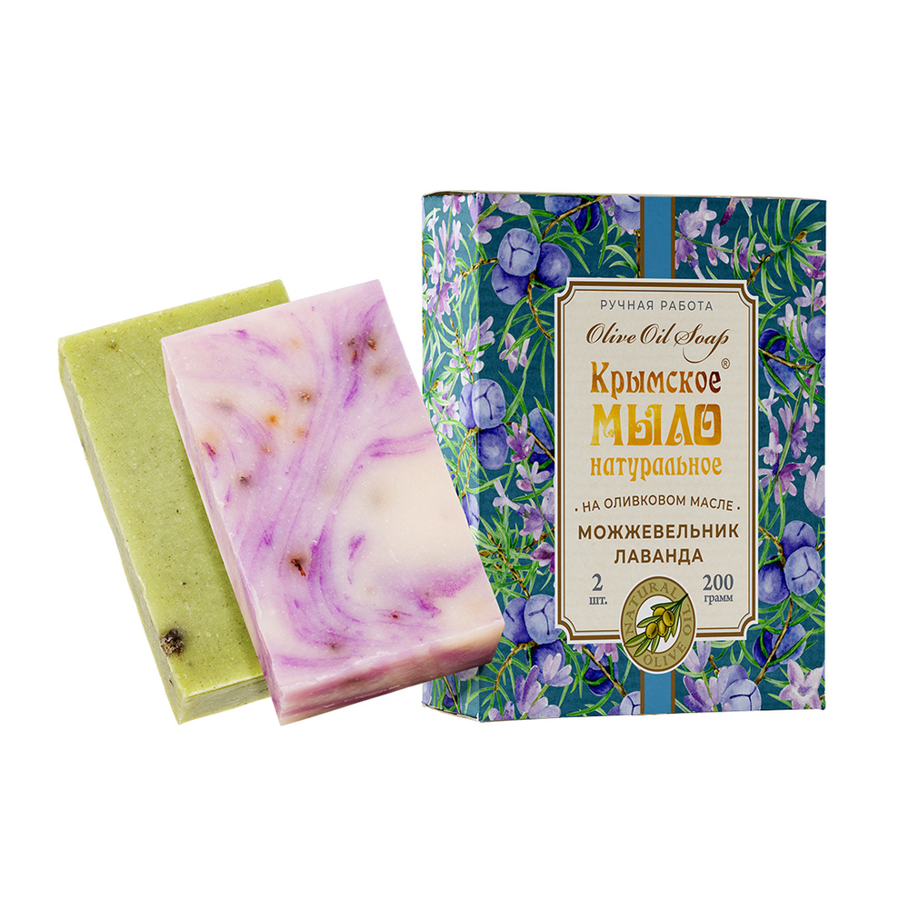 Набор мыла на оливковом масла Можжевельник и лаванда, 200 г (4,05 б)