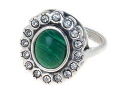 "Монплезир" кольцо в серебряном покрытии из коллекции "Самоцветы" от Jenavi