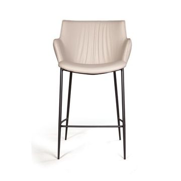 Стул полубарный Sofia, экокожа soft-touch, серый