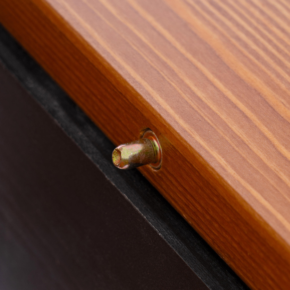 Стол Соната Люкс раздвижной/Sonata Lux extension table массив сосны, антик /графит, 120-(150)х75х75 см