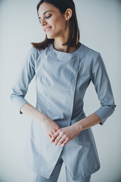 Блуза женская м272 toray твил серый529