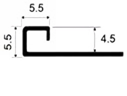 Алюминиевый профиль внешний квадратный антрацит LUР