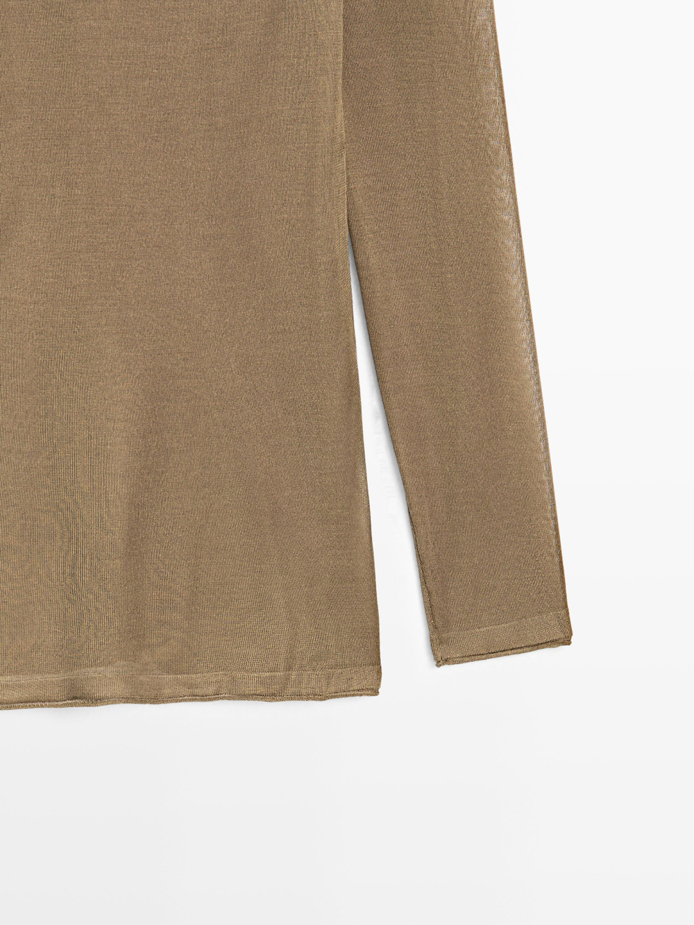 Massimo Dutti Водолазка с воротником-стойкой - Limited Edition, бежевый