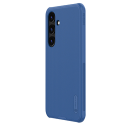 Усиленный чехол синего цвета от Nillkin для смартфона Samsung Galaxy S24, серия Super Frosted Shield Pro