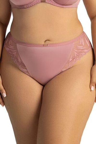 Розовые трусики-бразилиана со средней линией талии Yasemin (Размер: L) (Цвет: грязно-розовый)