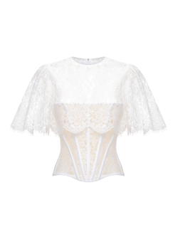 Топ корсетного типа из кружева
