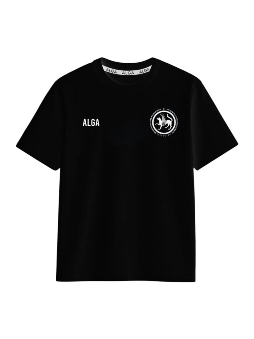 Футболка черная ALGA + герб РТ вышивка