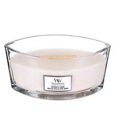 Кокос и тонка, ароматическая свеча эллипс, WoodWick