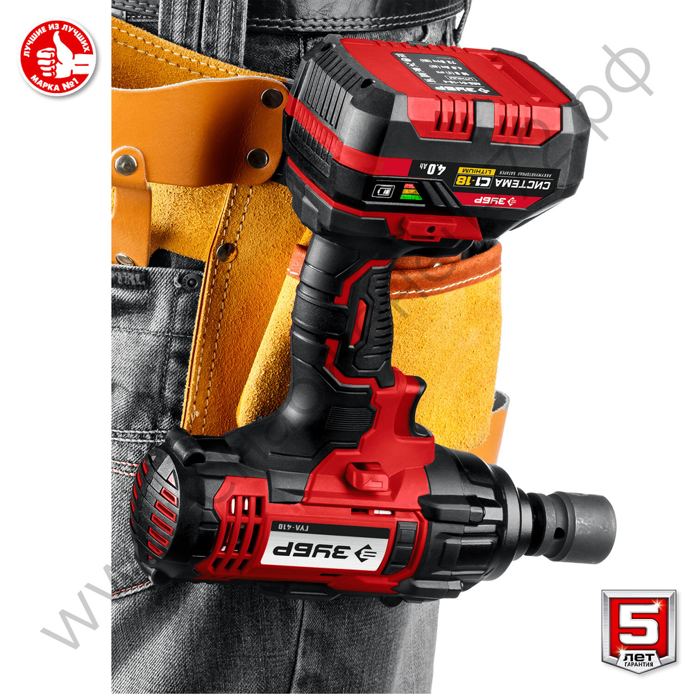 ЗУБР С1-18, 18 В, 400 Н·м, без АКБ, гайковерт ударный (ГУЛ-410)