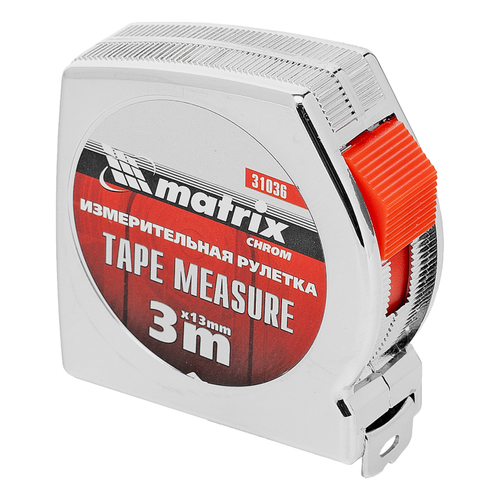 MATRIX Рулетка Chrom 3м x 13мм хромированный корпус