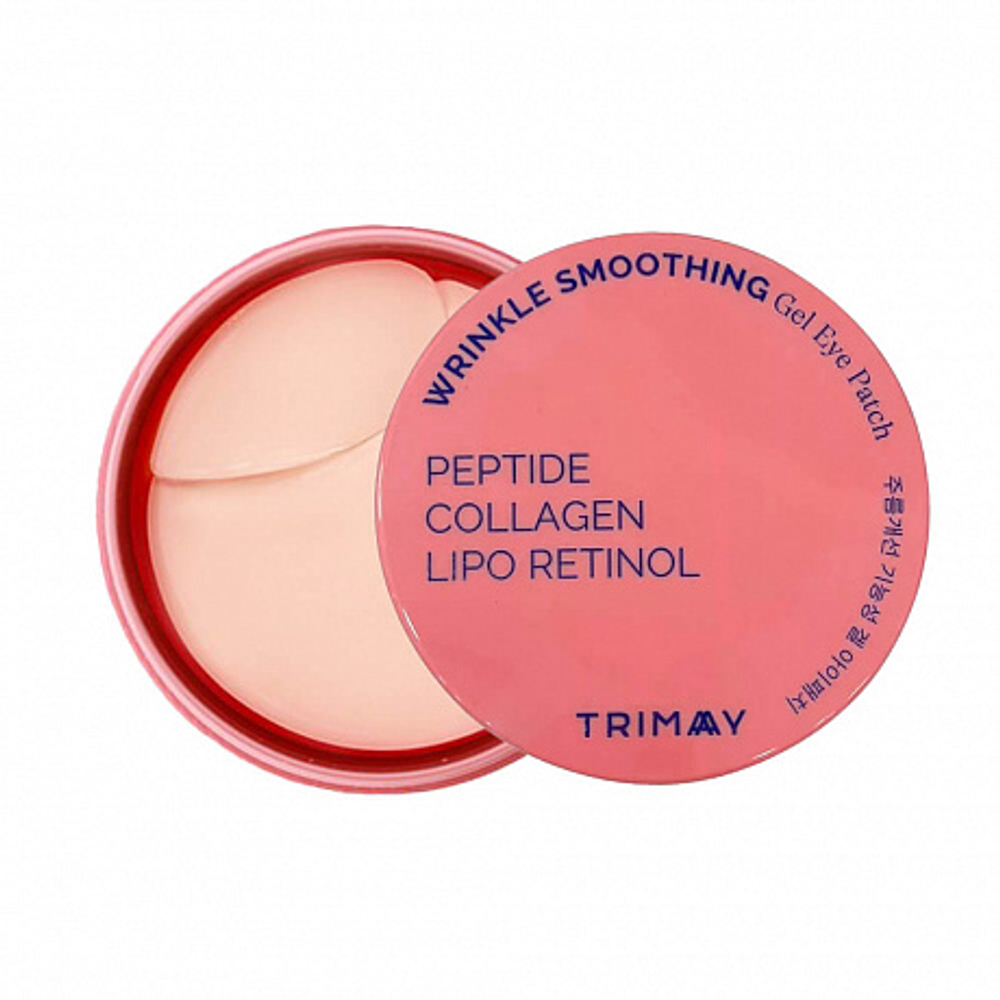Trimay Wrinkle Smoothing Gel Eye Patch, 30ea - Разглаживающие патчи для век с пептидами и ретинолом 30шт