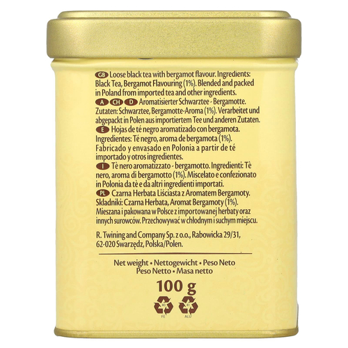 Twinings, Рассыпной чай Earl Grey, светлый, 100 г (3,5 унции)