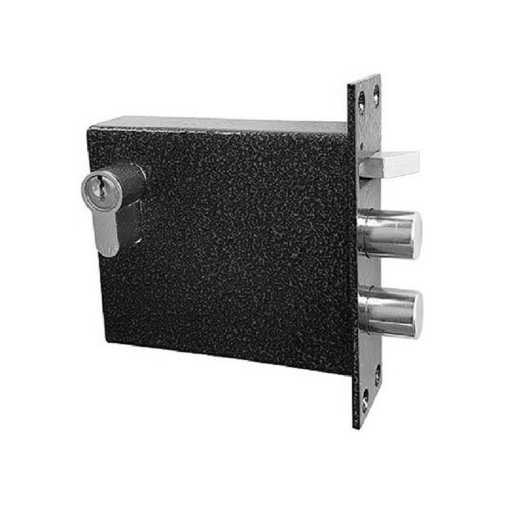 Замок электромеханический врезной Полис-13 (коричневый/серый)