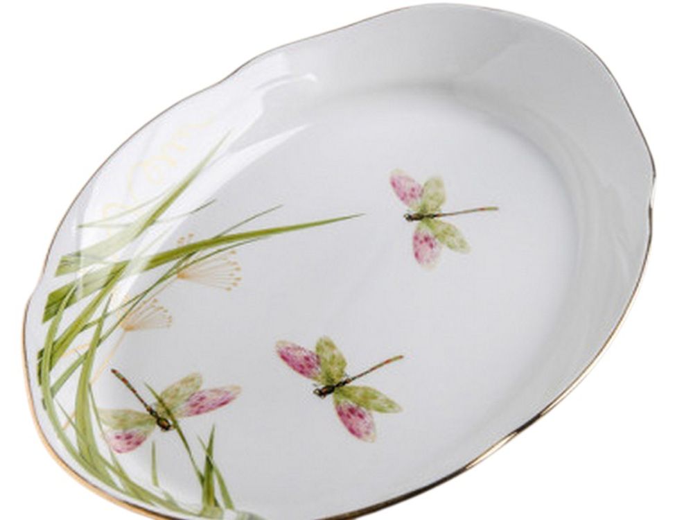 Блюдо овальное "СТРЕКОЗА (Голубка)" 33 см, Беларусь. Блюдо овальное "СТРЕКОЗА (Голубка)" 33 см, Беларусь.